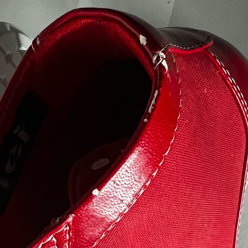 Women Vintage L.E.I.  1990 Sneaker Boots In Red With Defects. Size 7 1/2 - Picture 15 of 16